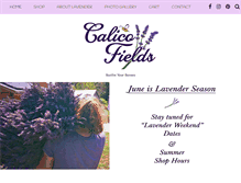 Tablet Screenshot of calicofieldslavender.com
